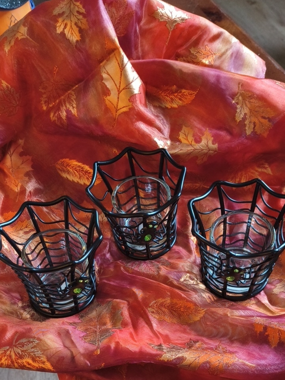 Partylite Spider Web Votive Trio